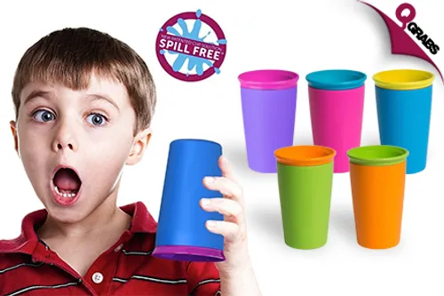 From QR29 Have Less Mess with a Spill-Proof Drinking Cup - Choose from 5 Bright Colors! (Up to QR245 Value)